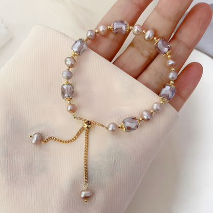 Glimmer Tide Crystal Pearl Bracelet