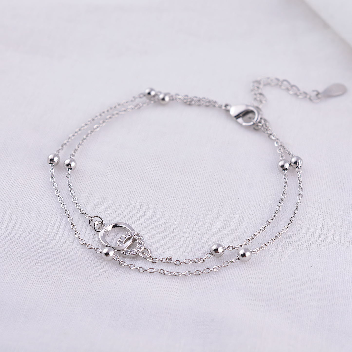 Linked Circle charm Bracelet