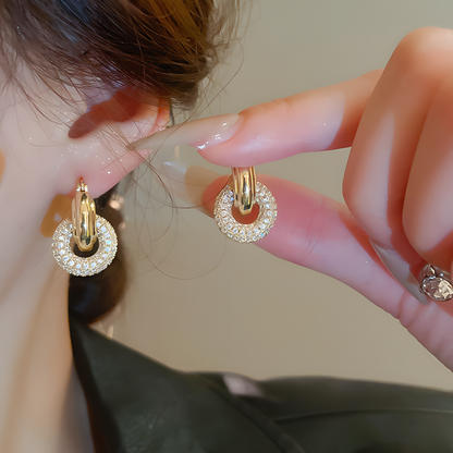 Radiant Olive Gold Hoops