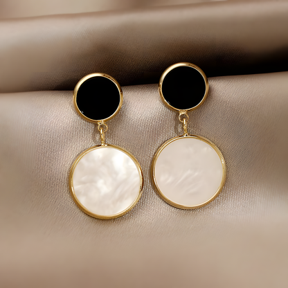 Modern Noir & Pearl Earrings