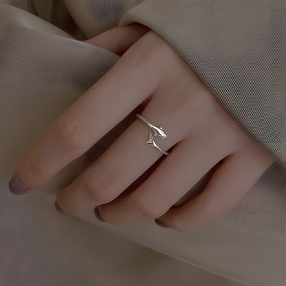 Dolphin Open Band Ring