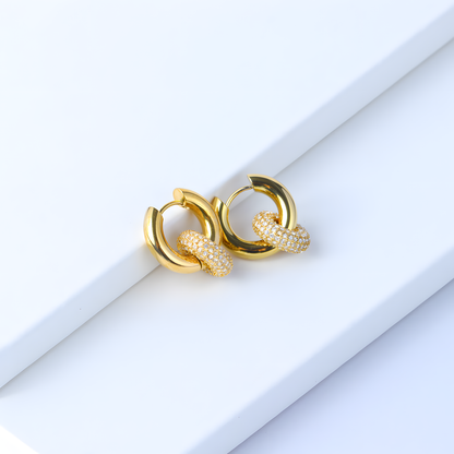 Radiant Olive Gold Hoops