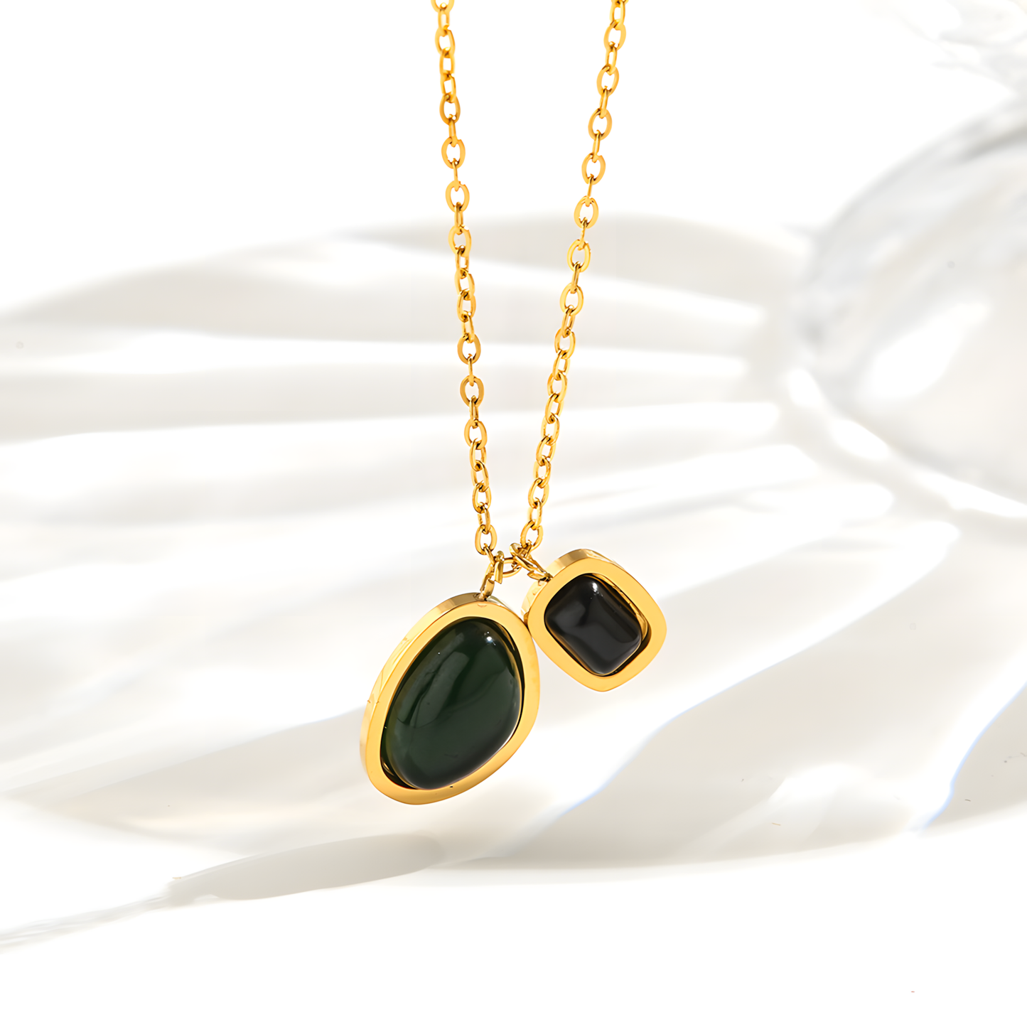 Luxe Green Agate Necklace