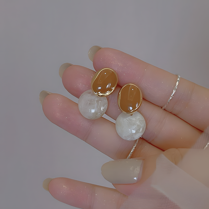 Golden Aura Gem Earrings