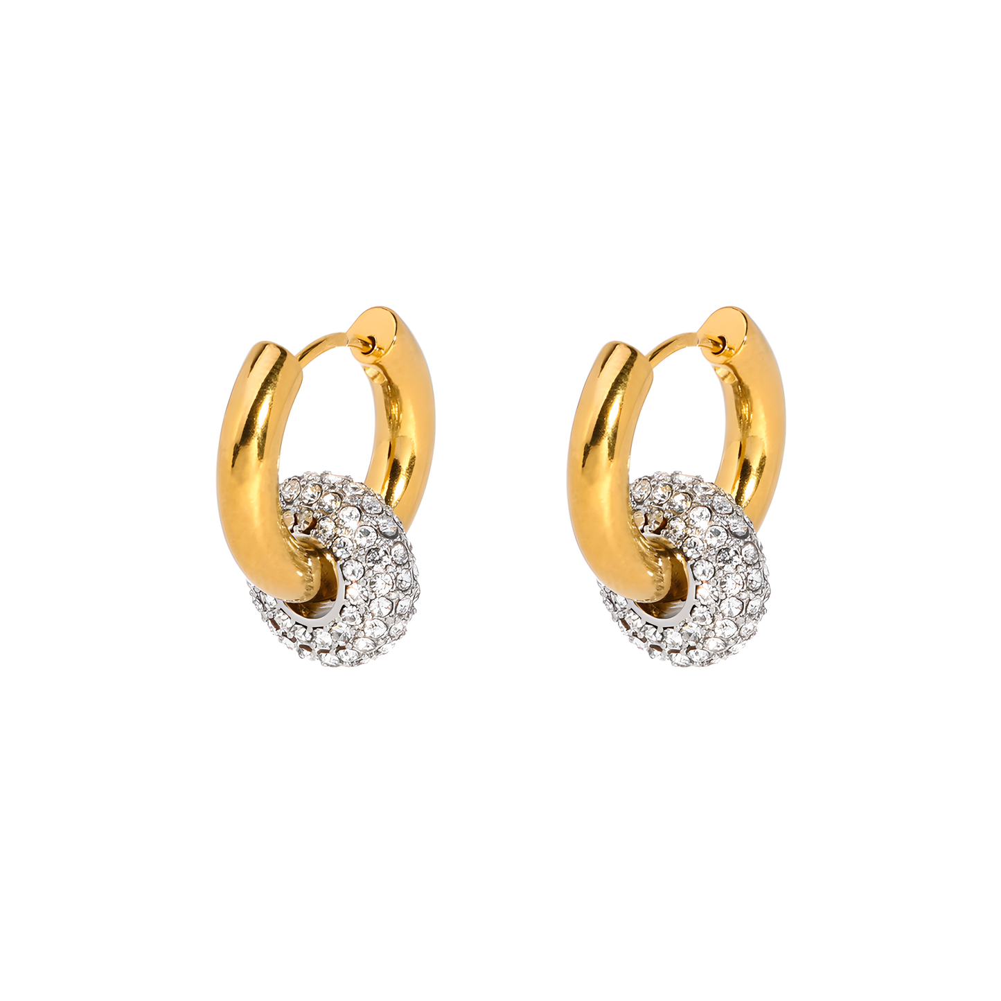 Radiant Olive Silver Hoops