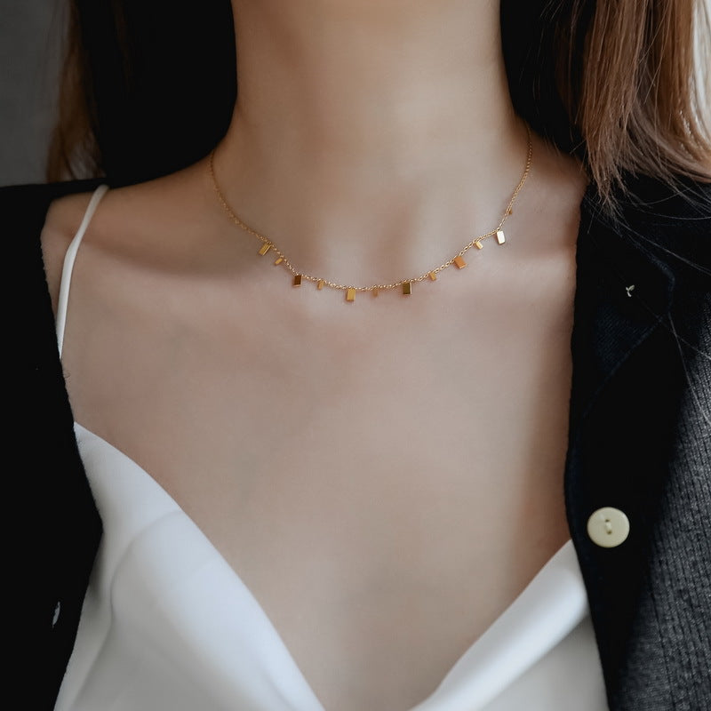 Minimal Gold Bar Chain