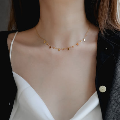 Minimal Gold Bar Chain