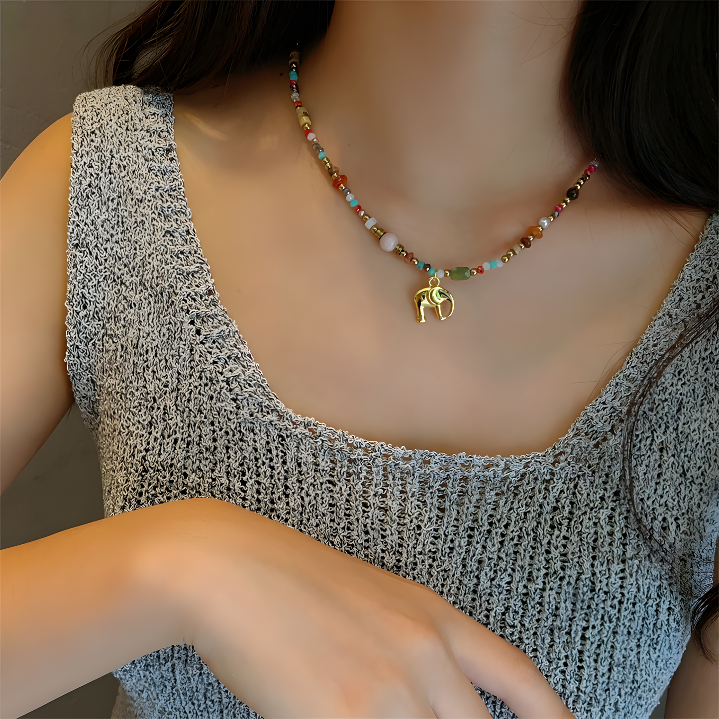 Chic Boho Elephant Necklace