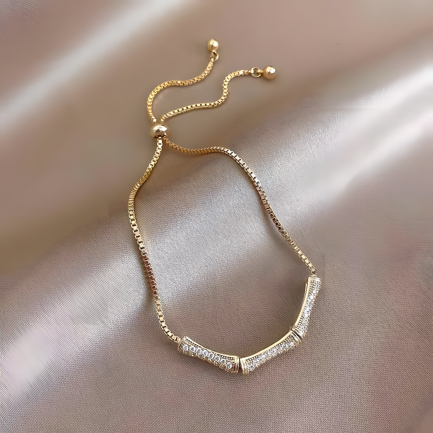 Luxe Slider CZ Accent Bracelet