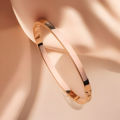 Signature Shine Rose Gold Bangle Bracelet