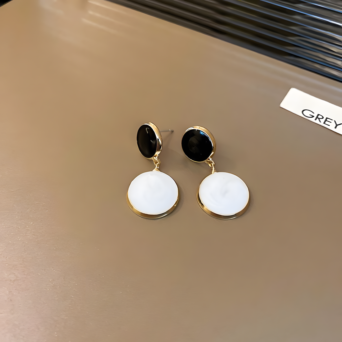 Modern Noir & Pearl Earrings