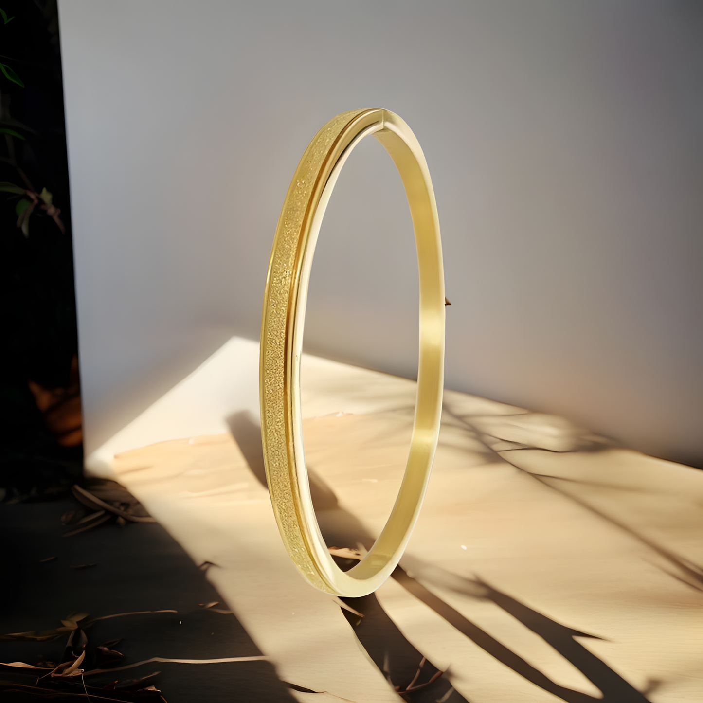 Gold Dusk Radiance Bangle Bracelet