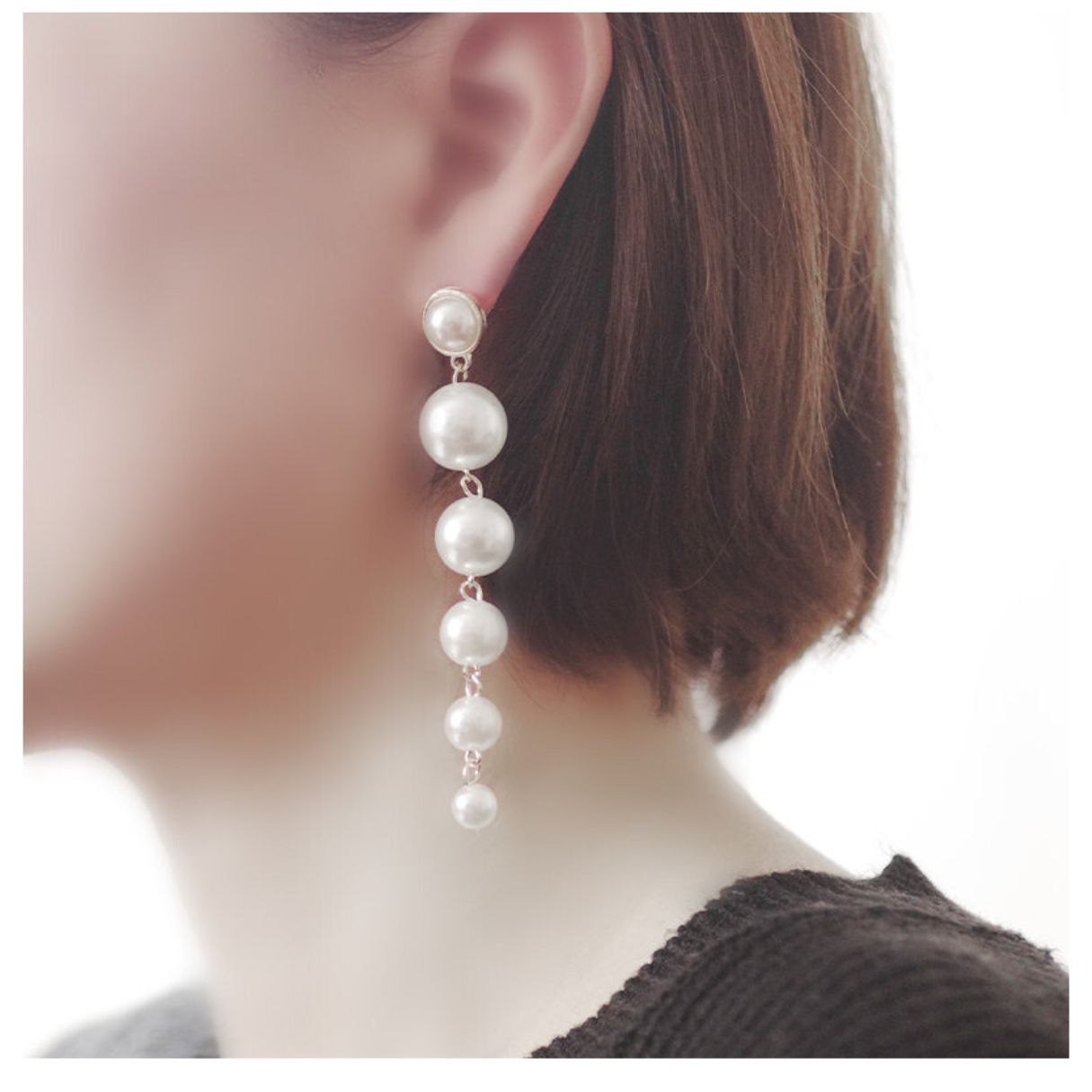 Faux Pearl Statement Earrings