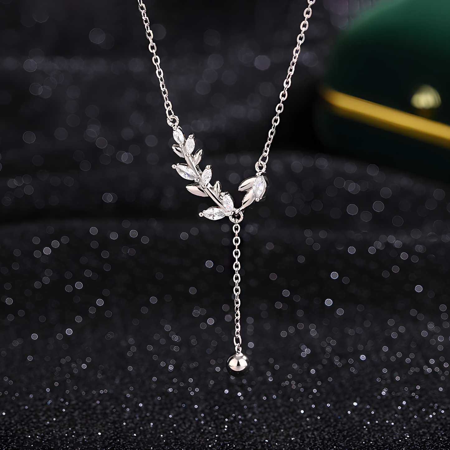 Silver Leaffall Tassel Necklace