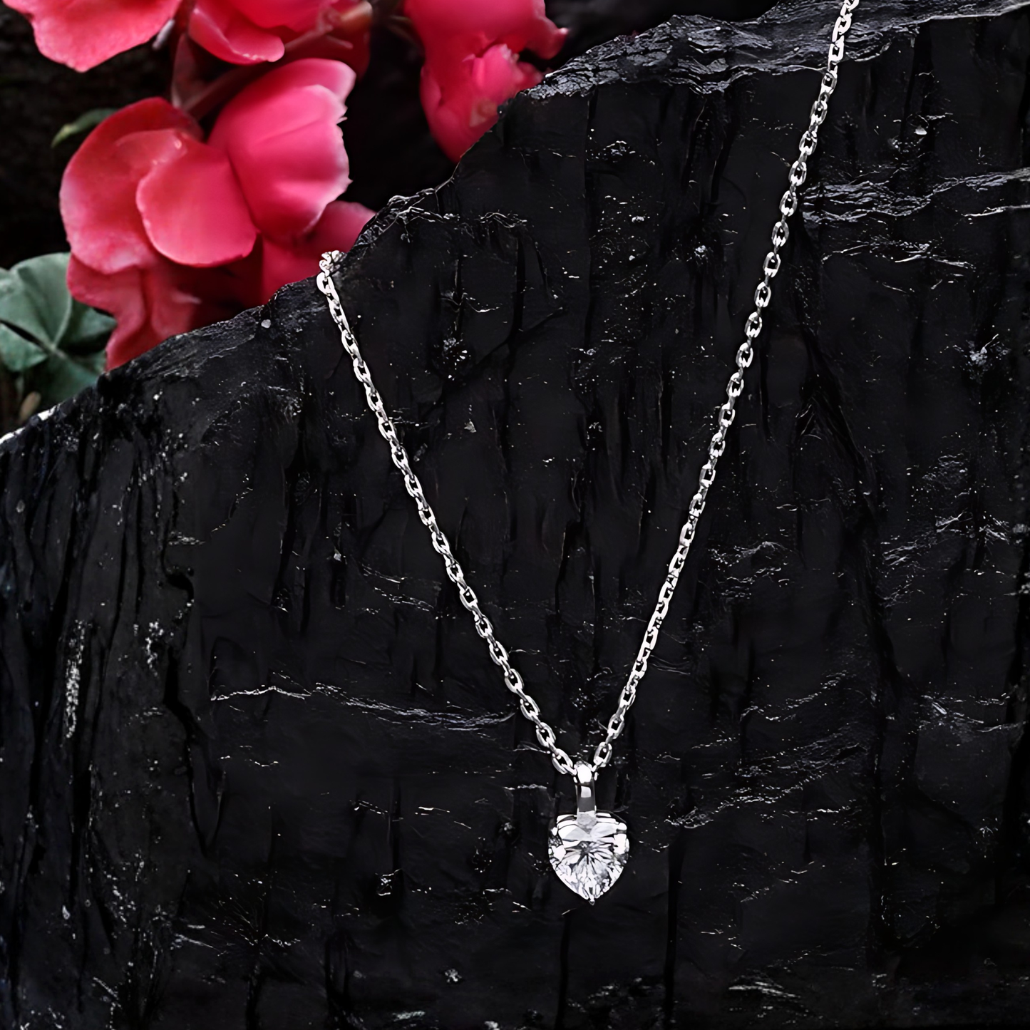 Eternal Heart Mossanite Necklace