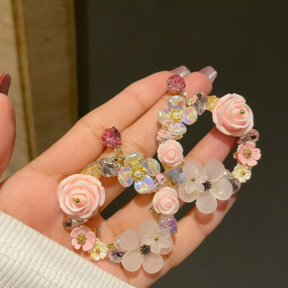 Floral Hoop Earrings