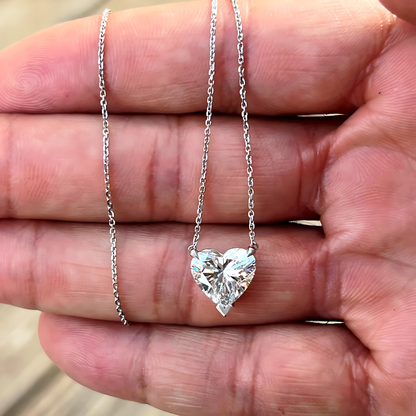 Eternal Heart Mossanite Necklace