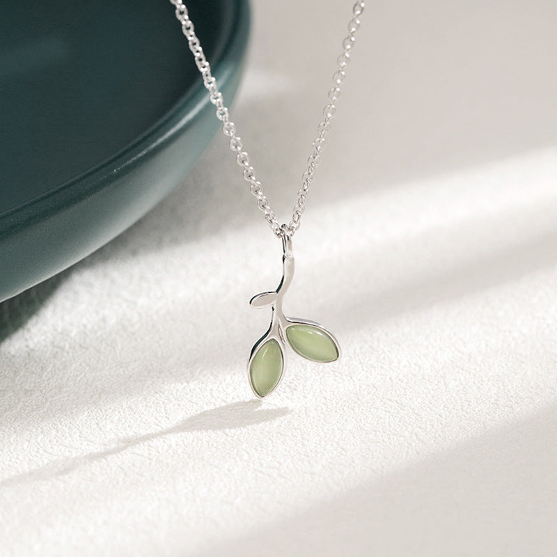 Leaf Bud Pendant Necklace