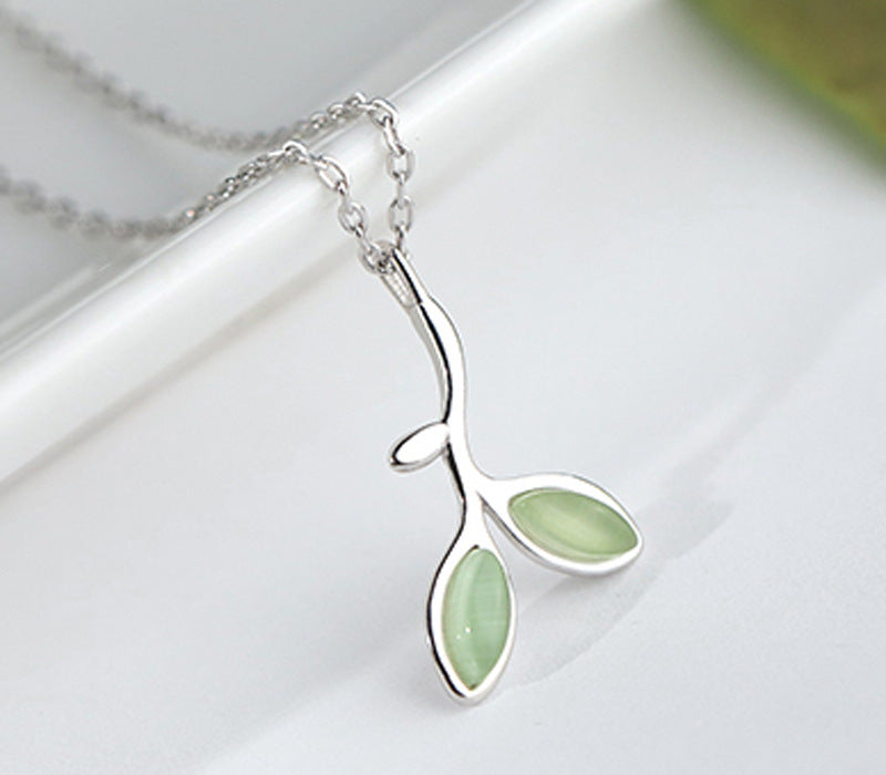 Leaf Bud Pendant Necklace
