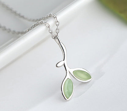 Leaf Bud Pendant Necklace