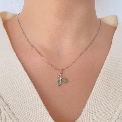 Leaf Bud Pendant Necklace