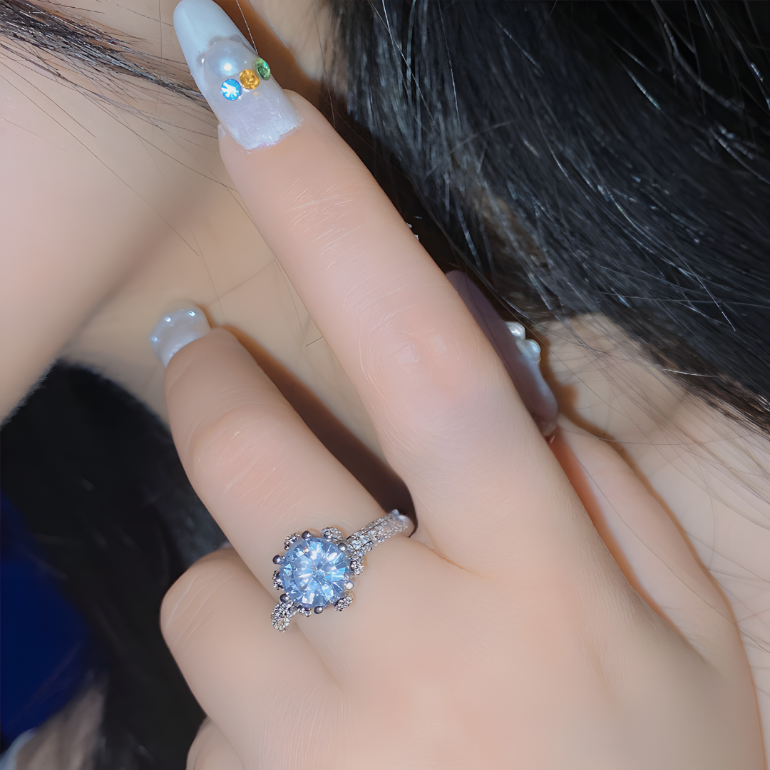 Crowned Solitaire Ring